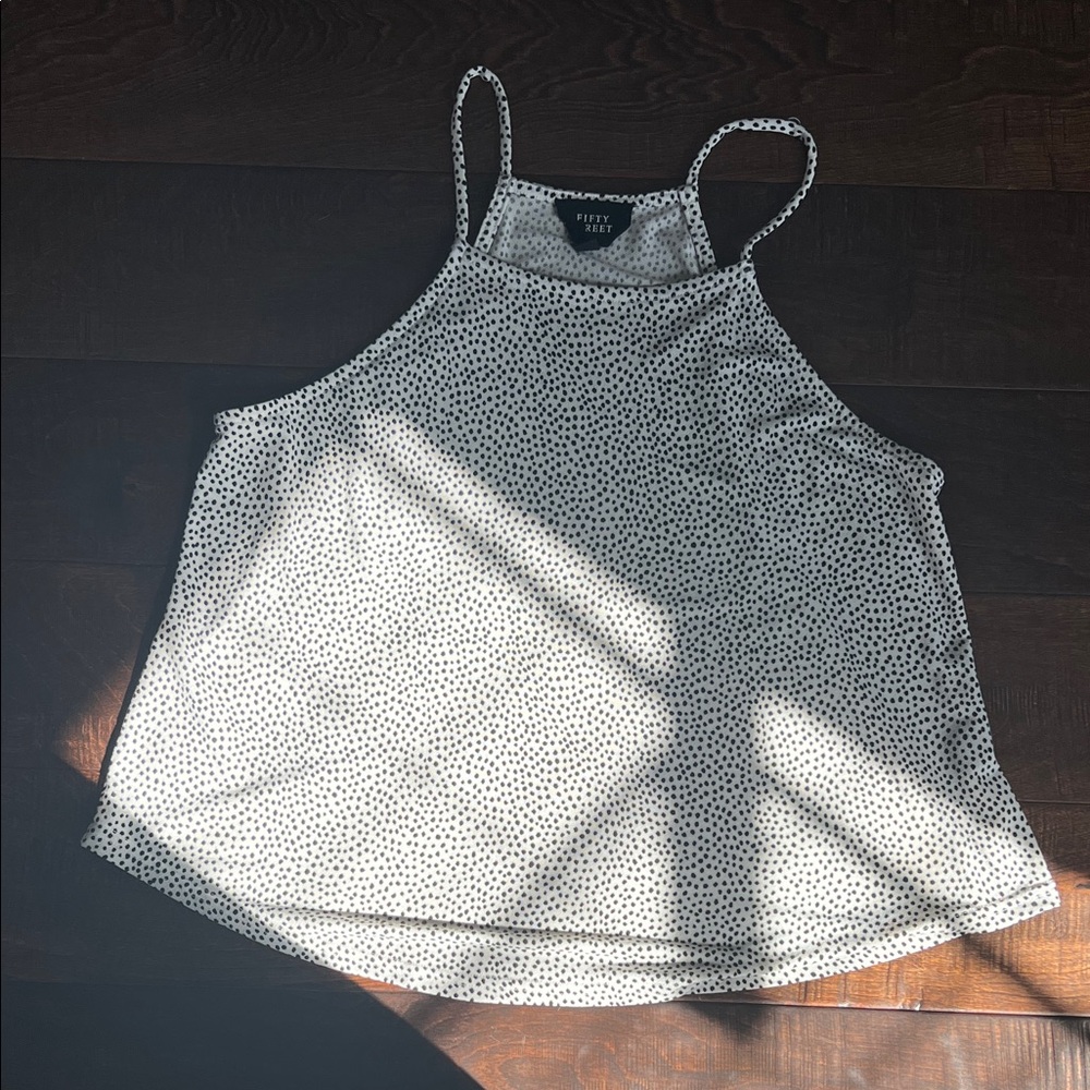 Stylish Black and White Polka Dot Camisole